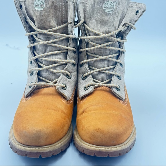 COPY - Timberland earthkeepers wheat leather and tan canvas fold down woman’s b… - Picture 2 of 12